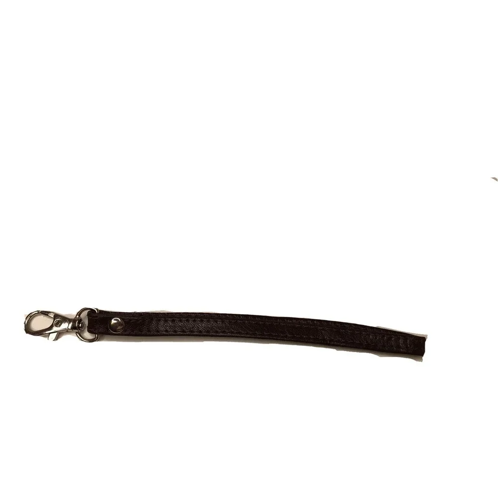 Serra Leather Wristlet Burgundy Wine Removable Strap Zipper‎ Pockets 8.5
